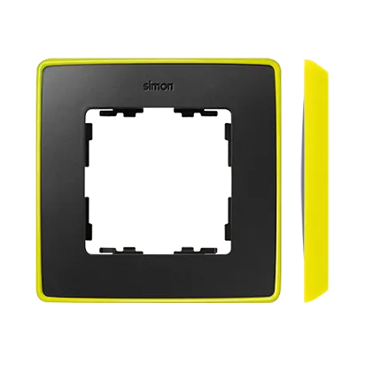 Rahmen 1fach Detail original- select fluoreszierend graphit/ Grundfarbe gelb 82 8201610-262
