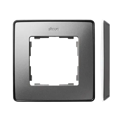 Rahmen 1fach Detail original- select metallisch Aluminium/ Grundfarbe graphit 82 8201610-293