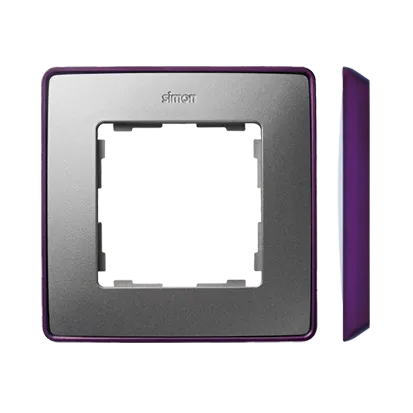 Rahmen 1fach Detail original- select metallisch Aluminium/ Grundfarbe hellgrün 82 8201610-254