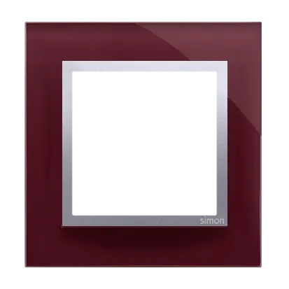 Rahmen 1fach Glas Pflaume glänzend Kontakt Simon 54 Nature DRN1/89