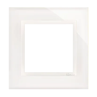 Rahmen 1fach Glas perlweiß Kontakt Simon 54 Nature DRN1/70