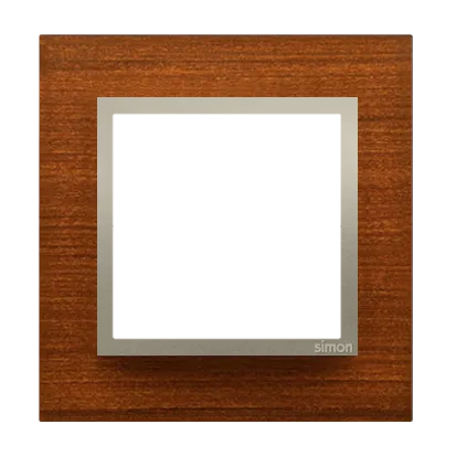 Rahmen 1fach Holz goldene Nuss matt Kontakt Simon 54 Nature DRN1/86