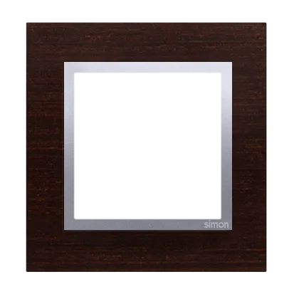 Rahmen 1fach Holz silber Wenge matt Kontakt Simon 54 Nature DRN1/84