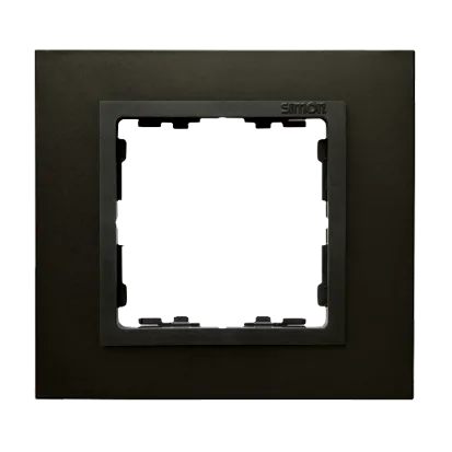 Rahmen 1fach Stahl graphit/ Zwischenrahmen graphit Kontakt Simon 82 82817-38