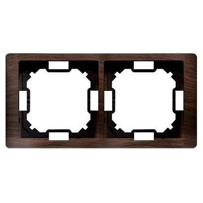 Rahmen 2-fach Neos eiche Farbe vertikal und horizontal Kontakt Simon BMRC2/051