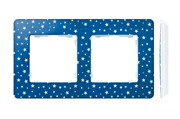 Rahmen 2fach Detail original- imagine indigo in Sternen/ Grundfarbe weiß 82 8200620-221
