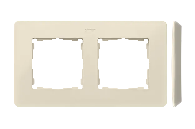 Rahmen 2fach Detail original-mono cremeweiß/ Grundfarbe cremeweiß Kontakt Simon 82 8200620-031