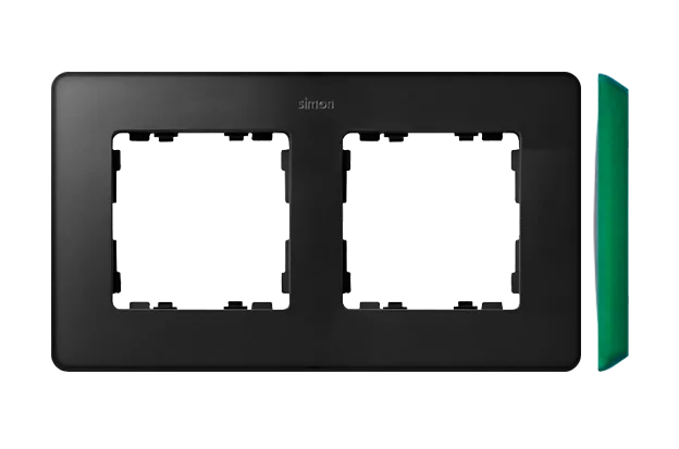 Rahmen 2fach Detail original- select Metall/ Grundfarbe Holz Kontakt Simon 82 8201620-250