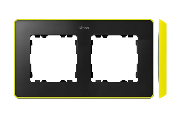 Rahmen 2fach Detail original- select fluoreszierend graphit/ Grundfarbe gelb 82 8201620-262