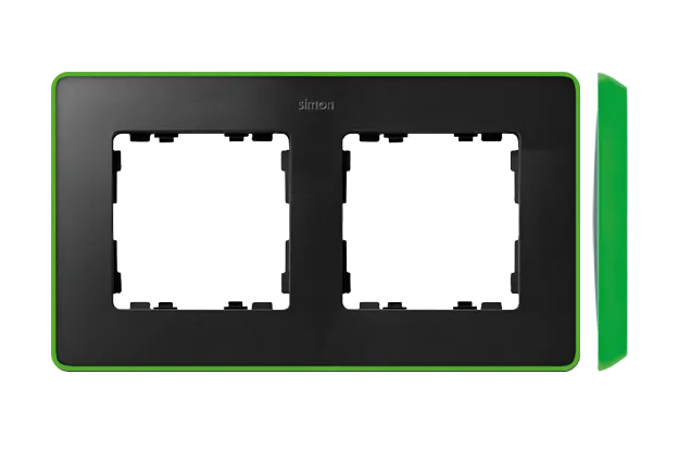 Rahmen 2fach Detail original- select fluoreszierend graphit/ Grundfarbe hellgrün 82 8201620-260