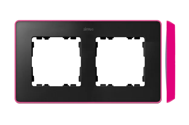 Rahmen 2fach Detail original- select fluoreszierend graphit/ Grundfarbe rosa 82 8201620-261