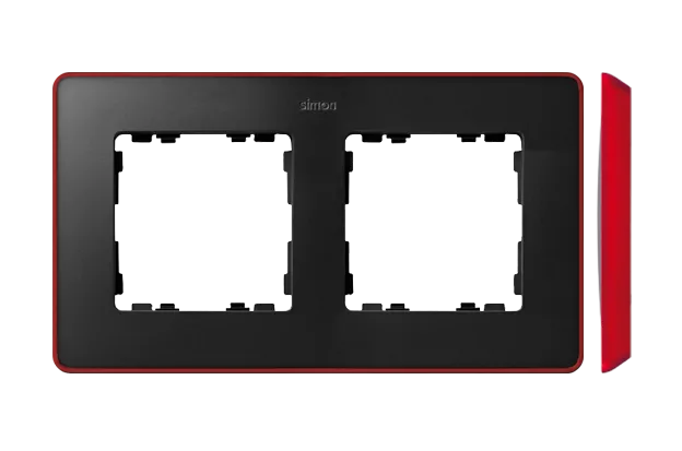 Rahmen 2fach Detail original- select metallisch graphit/ Grundfarbe rot 82 82001620-252