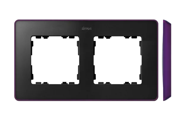 Rahmen 2fach Detail original- select metallisch graphit/ Grundfarbe violett 82 8201620-251