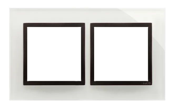 Rahmen 2fach Gewitterwolke glänzend Glas Kontakt Simon 54 Nature DRN2/72