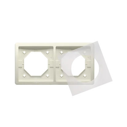 Rahmen 2fach IP44 beige Kontakt Simon BMR2B/12