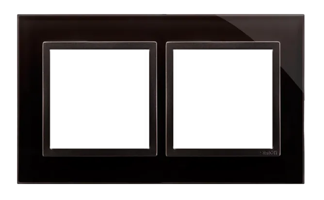 Rahmen 2fach Lava glänzend Glas Kontakt Simon 54 Nature DRN2/73