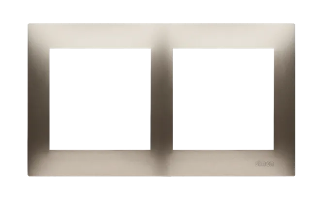 Rahmen 2fach für Hohlwanddose Gipskarton gold matt IP20/IP44 Simon 54 Premium Kontakt Simon DRK2/44