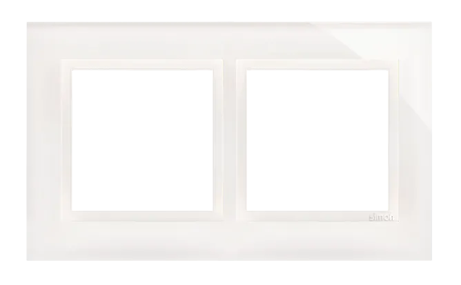 Rahmen 2fach perlweiß glänzend Kontakt Simon 54 Nature DRN2/70