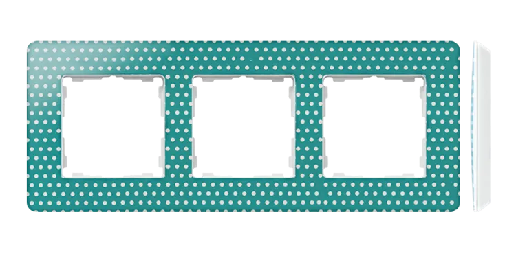 Rahmen 3fach Detail original-imagine Aquamarin Punkte/ Grundfarbe weiß Kontakt Simon 82 8200630-212