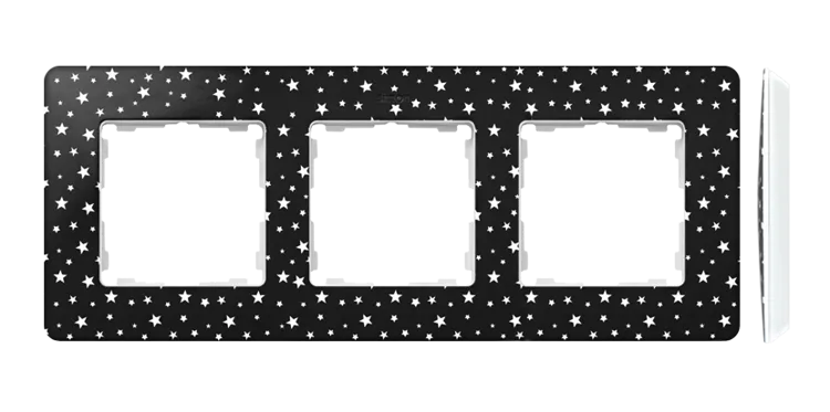 Rahmen 3fach Detail original-imagine schwarz in Sternen/ Grundfarbe weiß 82 8200630-222