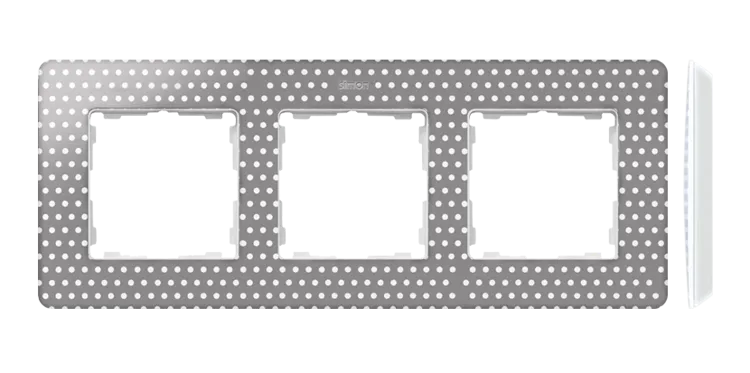 Rahmen 3fach Detail original-imagine warmgrau Punkte/ Grundfarbe weiß Kontakt Simon 82 8200630-211