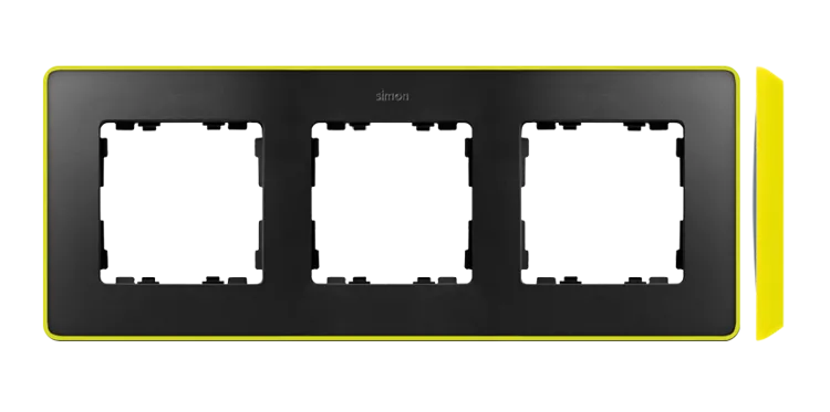 Rahmen 3fach Detail original- select fluoreszierend graphit/ Grundfarbe gelb 82 8201630-262