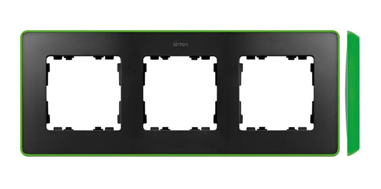 Rahmen 3fach Detail original- select fluoreszierend graphit/ Grundfarbe hellgrün 82 8201630-260