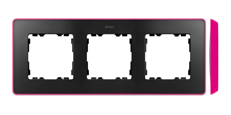 Rahmen 3fach Detail original- select fluoreszierend graphit/ Grundfarbe rosa 82 8201630-261