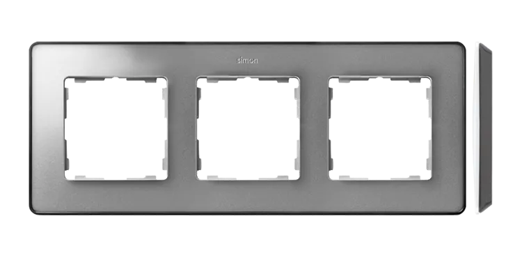 Rahmen 3fach Detail original- select metallisch Aluminium/ Grundfarbe graphit 82 8201630-293