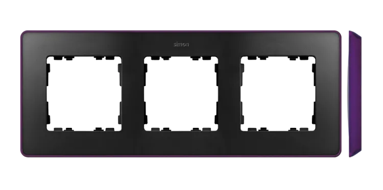 Rahmen 3fach Detail original- select metallisch graphit/ Grundfarbe violett 82 8201630-251