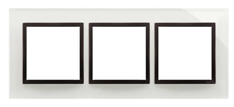 Rahmen 3fach Gewitterwolke glänzend Glas Kontakt Simon 54 Nature DRN3/72