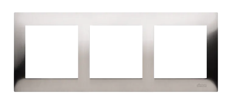 Rahmen 3fach Inox IP20/IP44 Simon 54 Premium Kontakt Simon DR3/61