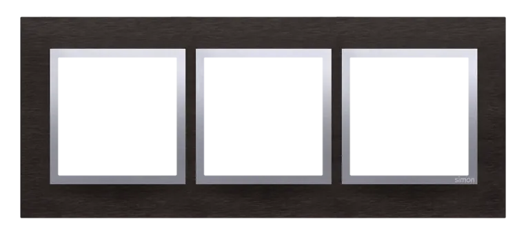 Rahmen 3fach Inox Yin matt Metall Kontakt Simon 54 Nature DRN3/78