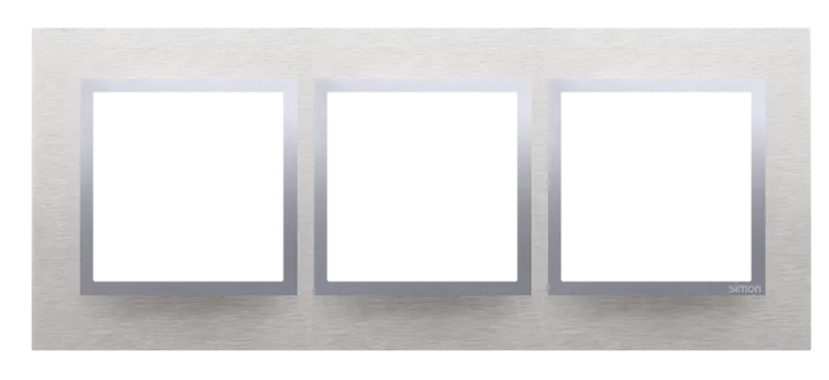 Rahmen 3fach  Inox matt Metall Kontakt Simon 54 Nature DRN3/77