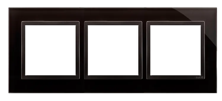 Rahmen 3fach Lava glänzend Glas Kontakt Simon 54 Nature DRN3/73