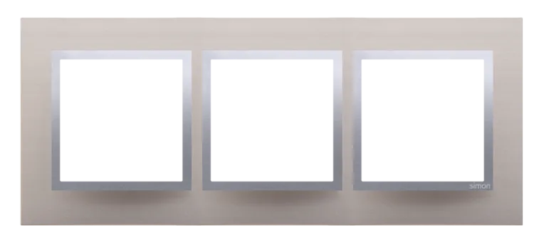 Rahmen 3fach Satin matt Metall Kontakt Simon 54 Nature DRN3/79