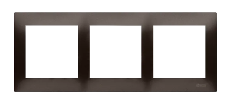 Rahmen 3fach braun matt IP20/IP44 Simon 54 Premium Kontakt Simon DR3/46