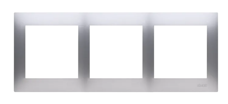 Rahmen 3fach für Hohlwanddose Gipskarton silber matt IP20/IP44 Kontakt Simon 54 Premium DRK3/43
