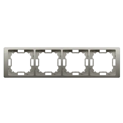 Rahmen 4-fach IP44 satin met. Kontakt Simon BMRC4/29
