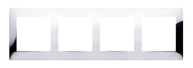 Rahmen 4fach Chrom IP20/IP44 Simon 54 Premium Kontakt Simon DR4/63