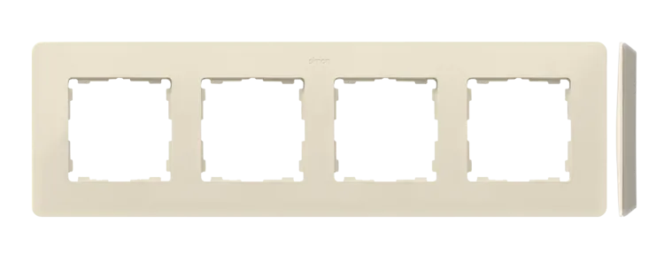 Rahmen 4fach Detail original-mono cremeweiß/ Grundfarbe cremeweiß Kontakt Simon 82 8200640-031