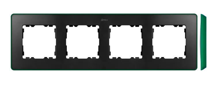 Rahmen 4fach Detail original- select Metall/ Grundfarbe Holz Kontakt Simon 82 8201640-250