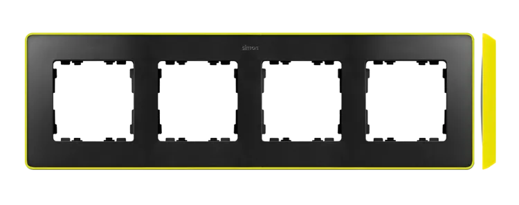 Rahmen 4fach Detail original- select fluoreszierend graphit/ Grundfarbe gelb 82 8201640-262