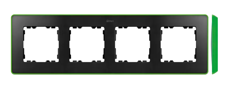 Rahmen 4fach Detail original- select fluoreszierend graphit/ Grundfarbe hellgrün 82 8201640-260