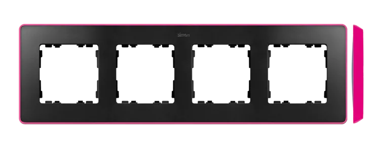 Rahmen 4fach Detail original- select fluoreszierend graphit/ Grundfarbe rosa 82 8201640-261