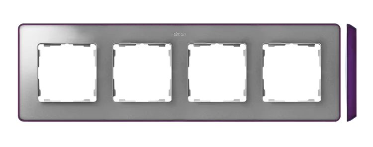 Rahmen 4fach Detail original- select metallisch Aluminium/ Grundfarbe hellgrün 82 8201640-254