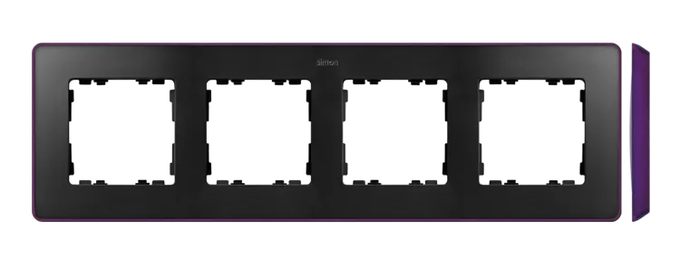 Rahmen 4fach Detail original- select metallisch graphit/ Grundfarbe violett 82 8201640-251