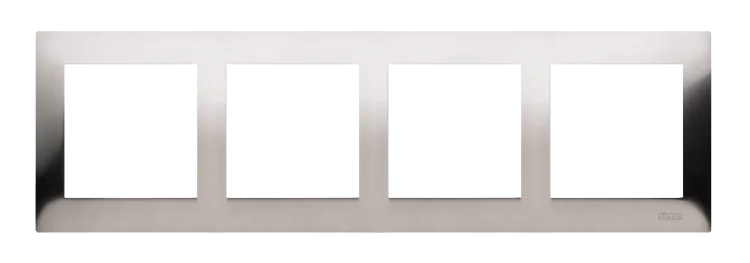 Rahmen 4fach Inox IP20/IP44 Simon 54 Premium Kontakt Simon DR4/61