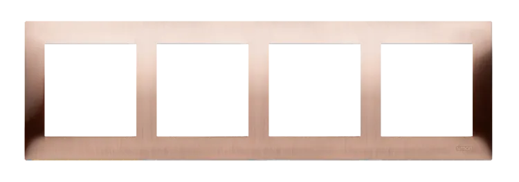 Rahmen 4fach Kupfer IP20/IP44 Simon 54 Premium Kontakt Simon DR4/36