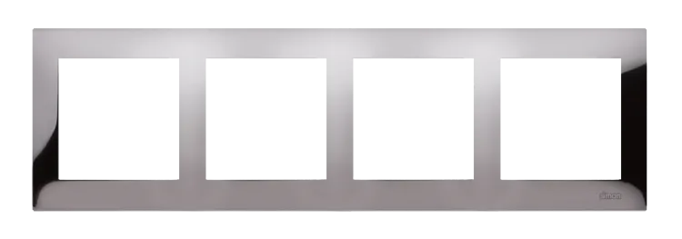 Rahmen 4fach Metall dunkler Stahl Kontakt Simon 54 DR4/67